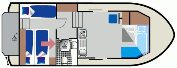 Houseboat Kormoran 940 floor plan Houseboat Kormoran 940 floor plan