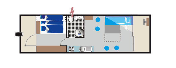 Houseboat Febomobil 990 floor plan