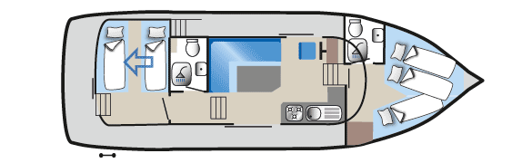 Houseboat Aquino 1190 floor plan